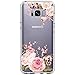 Galaxy S8 Plus Case, S8+ Case, JAHOLAN Girl Floral Clear TPU Soft Bumper Slim Flexible Silicone Cover Phone Case for Samsung Galaxy S8 Plus (S8+) - Rose Flower