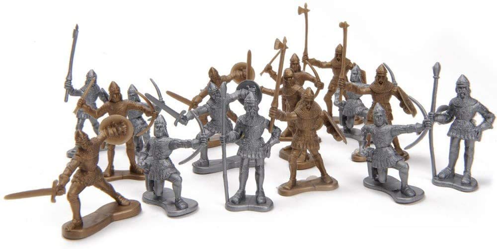 UMKYTOYS 60 Piece Medieval Knights Figures Playset For Castle Figurine