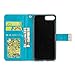 iPhone 7 Plus Case - IZENGATE [Classic Series] Wallet Cover PU Leather Flip Folio with Stand (Turquoise Blue)