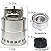 Portable Camping stove, OUSPOTS Lightweight backpacking stove fit for Charcoal, Wood, Solid alcohol
