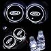 ZhengRong Car Logo LED Cup Pad led Cup Coaster USB Charging Mat Luminescent Cup Pad LED Mat Interior Atmosphere Lamp Decoration Light for Ford (2 Piece)