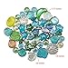 Bilipala Decorative Glass Gems Flat Bottom Fish Marbles For Vases Filler, Table Scatter, Aquarium Decorations, 1 Pound