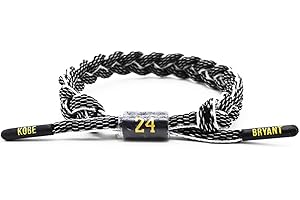 FANwenfeng Basketball Team Star Wristband Hand Weave Adjustable Shoelace Bracelet 2 Pcs