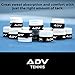 ADV Dry Tennis Overgrip Tape - 3, 12, 30, 60 Pack - FeltTac Tennis Racket Grip Tape - Ultra Absorbent Tennis Grip Tape - Comfort Tennis Racket Grips - Tennis Grips Overgrip (12-Pack White)