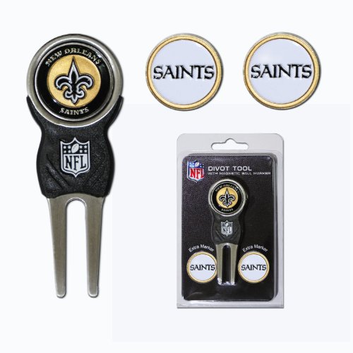 NFL New Orleans Saints Divot Tool Pack With 3 Golf Ball Markers