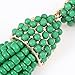 NLCAC Women's Beaded tassel earrings Long Fringe Drop Earrings Dangle 6 Colors (dark green)
