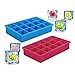 Vermida Silicone Ice Cube Trays, 15 Cubes per Ice Tray, Easy-Release and Flexible Ice Cube Mold for Whiskey, Cocktail or Iced Coffee, Dishwasher Safe, Random Color(Set of 2)