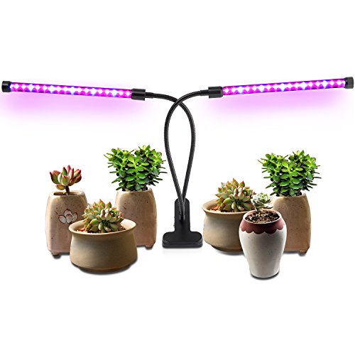 [2018 Upgrade Version] 18W Dual Head Timing Grow Light, Ankace 36 LED 5 Dimmable Levels Plant Grow Lights for Indoor Plants with Red/Blue Spectrum, Adjustable Gooseneck, 3/6/12H Timer, 3 Switch Modes - Thumbnail 7