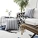 Home Brilliant 2 Packs Striped Euro Sham Pillow Cover for Decorative Cushion Covers for Sofa Bed Room, 24 x 24 inches(60x60cm), Grey