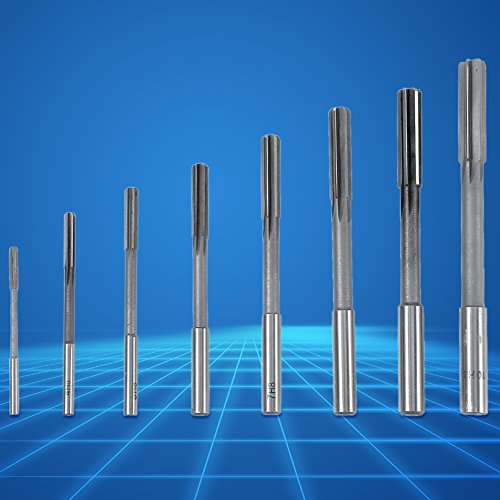 8pcs Chucking Reamer, High-Speed Steel Chucking Reamer, Straight Flute, Round Shank, HSS Chucking Reamers Milling Cutter Tool Set Of 3/4/5/6/7/8/9/10mm Straight Shank