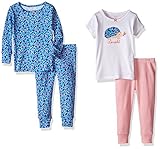 Carter's Baby Girls' 4 Piece Graphic Tee PJ Set (Baby)