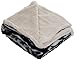 Lavish Home Throw Blanket, Fleece/Sherpa, Zebra