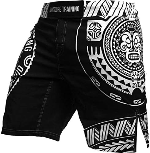 Hardcore Training Short for Men Ta Moko Black - Cage Fight Sport MMA UFC MMA Fitness