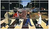 Fab 4: Humphrey Bogart, Elvis Presley, James Dean, and Marilyn Monroe on Abbey Road, 9 Stamp Sheet, Abkhazia 1999