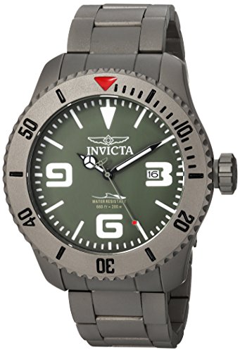 Invicta Men's 'Pro Diver' Automatic Titanium Diving Watch, Color:Silver-Toned (Model: 23126)