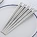 Buyer Star 5 Pairs Square Metal Chopsticks, Silver Reusable Stainless Steel Traditional Chinese Chopstix