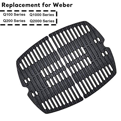 Uniflasy 7644 Cast Iron Cooking Grates for er Q100, Q1000, Q120, Q1200, Q1400, 516001, 516002