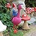 Funny Combat Garden Gnome Riding a Flamingo – Cute Home Decor Statue, for Lawn, Yard, or Office - Indoor Outdoor 11 Inch Tall, by Dodo Creations