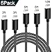TNSO MFi Certified iPhone Charger 5 Pack[3/3/6/6/10FT] Extra Long Nylon Braided USB Charging & Syncing Cord Compatible with iPhone Xs/Max/XR/X/8/8Plus/7/7Plus/6S/6S Plus/SE/iPad/Nan More