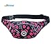 TOP-UP Fanny Pack with Two Zip Compartments, Secret Pocket and Adjustable Strap for Festivals, Travelling, Hiking, Running, Cycling and More