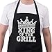Bang Tidy Clothing BBQ Apron Funny Aprons For Men King Of The Grill Barbecue Grill Kitchen Gift - Black