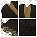 VamJump Women Winter knitted Cashmere Poncho Cape Shawl Sweater Cardigan Brown,one size(110*150cm)