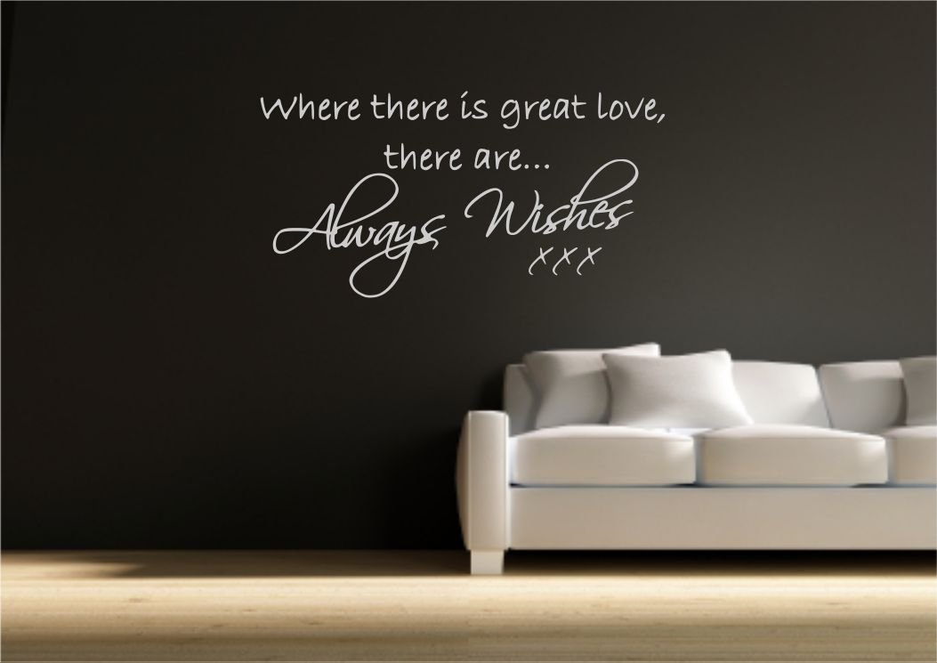 Love Wishes Great Wall Sticker Quote Decal Transfer Mural Stencil Art Tattoo WSD394