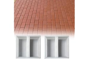 AZURAOKEY 2 Pcs Brick Template DIY Paving Mould Concrete Block Mold DIY Path Maker Mold Portable Corridor Concrete Driveway Stone Path Mold for Garden Yard Parts