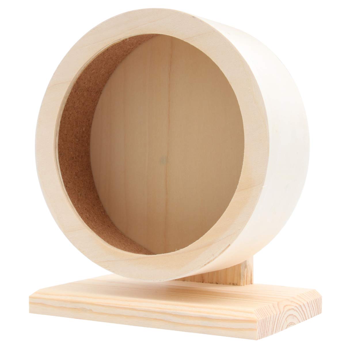 ULTECHNOVO Wooden Hamster Wheel 6.10 Inch Non Run Disc Exercise Wheel for Small Pets Gerbils Hedgehogs Silent Pet Exercise Toy
