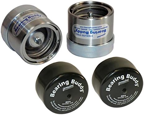 Bearing Buddy Stainless Steel Bearing Protectors (2.441" Diameter) with Bras - Pair
