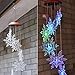 Missbee Color-Changing LED Solar Mobile Wind Chime LED Changing Light Color Waterproof Snowflake Wind Chimes for Home//Night/Garden/Festival Decor (Snowflake)