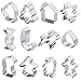 Christmas Cookie Cutters Set 12 Pieces Stainless Steel Cookie Cutter Set for Baking -Gingerbread Men,Christmas Tree,Snowflake, Candy Cane, Stocking,Mitten