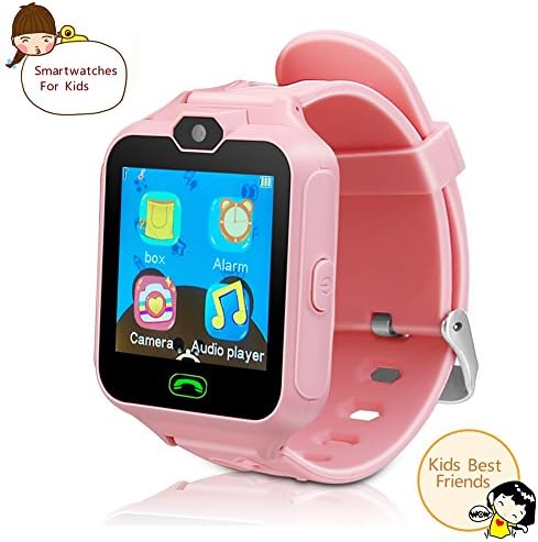 Kid Smartwatches game watches for kids children calling watch with camera with SIM card Kids Educational Toys Boys Girls gift.(Pink)