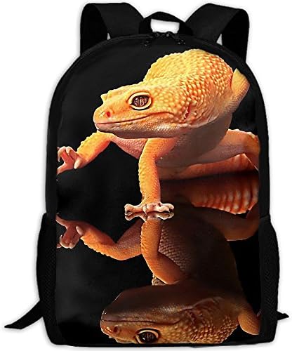 Orange Geckos Inverted Reflection Adult Backpack College Daypack Oxford Bag Unisex Business Travel Sports Bag