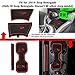 Door Mats Gate Slot Mat Inserts Cup Pads Center Console Liner Accessories 18PCS for Jeep Renegade 2018 2019 2020 (Red Trim)