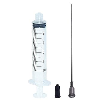 Fhis Dispensing 10ml 10cc Syringe Luer Lock And 16g Blunt Tip Needle Length 10cm Great For Refilling And Measuring E Liquids E Cigs E Juice Wood Glue Glues Adhesives Light Oil Amazon Com Industrial Scientific