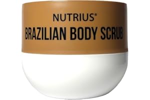 Nutrius Brazilian Body Scrub Gently Exfoliates and Smooths Skin, 6oz (170g)
