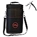 Vina 2 Bottle Wine Tote Carrier, Portable Insulated Carrying Bag Wine Holder with Adjustable Shoulder Strap + Corkscrew - Great Gift, Perfect for Travel, Beach Day