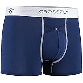 Crossfly IKON X Men’s Underwear 3" Trunk Boxer Briefs, 24 Hour Comfort and Innovative Access, No Chafe, Breathable and Soft