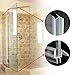 Shower Door Sweep, Frameless Glass Shower Door Seal Weather Stripping for Door Bottom-36 Inch Length M-3/8 inch + 72 Inch Length H-3/8 inch (3/8 inch(10mm), M+h-Type)