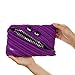 ZIPIT Grillz Large Pencil Case, Holds Up to 60 Pens, Machine Washable, Made of One Long Zipper! (Purple)
