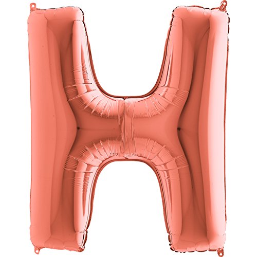 Toyland® 40" Foil Letter Balloon - Party Decorations (Rose Gold, Letter H)