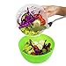 New 2017 Salad Cutter Bowl 60 Second & Green Plastic Portable Bowl. Original Magic Manual Salad Maker Strainer Chopper. Supper Fast Simple To Slice Fruit Vegetable. Best Healthy Fresh Salads Made Easy