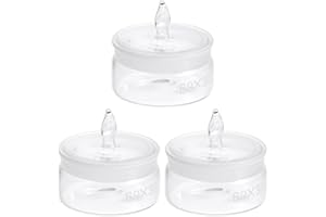 ULTECHNOVO 3Pcs Glass Weighing Bottles Low Flat Form Specific Gravity Laboratory Equipment with Sealing Base for Accurate Che