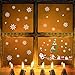 Sinceroduct Christmas Stickers Christmas Window Clings Set of 6 DIY Christmas Stickers Sheets - Removable electrostatic Stickers with Snowman, Santa,Snowflake, Christmas Trees, Sleigh car Decal