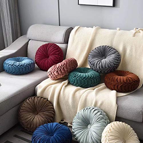 pleated round pillow