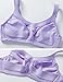 Delimira Women's Unlined Full Figure Support Plus Size Wirefree Minimizer Bra Lavender 42DD