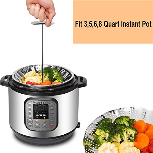 Instant Pot Vegetable Steamer Basket for 6, 8 Quart, Instant Pot Accessories, Stainless Steel Steamer Food, Veggie Steamer Insert for Pressure Cooker, Compatible Steamer Basket Accessories