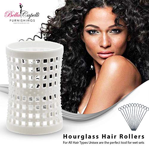 12"P" shaped pins and 6 Largest Hourglass Hair Rollers White Pricepulse