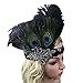 Fascigirl Peacock Feather Fascinator Headband Sequin Party Headwear for Women
